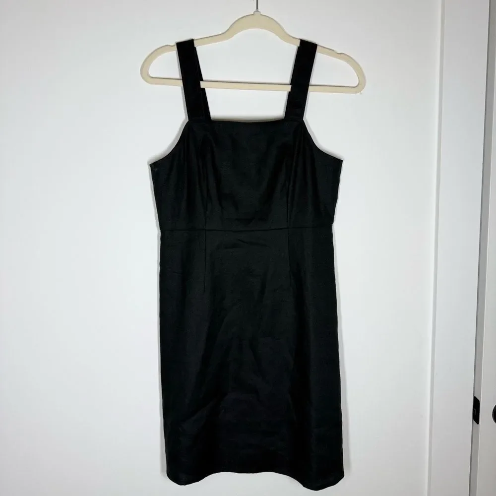 J. Crew Squareneck A-line Dress in Stretch Linen Blend NWT SZ 4